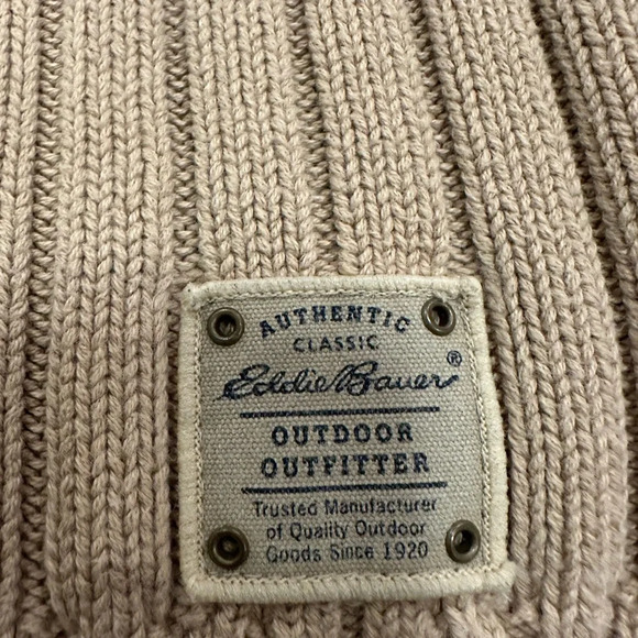 Eddie Bauer vintage rib sweater patch work on shoulder size xl - Picture 4 of 6